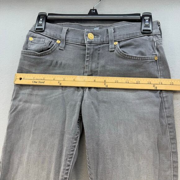 7 For All Mankind Jeans Women's 26 (2) Grey The Skinny 26 Ankle Zip Normcore - Picture 12 of 15